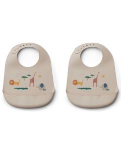 Lot de 2 bavoirs en silicone Tilda