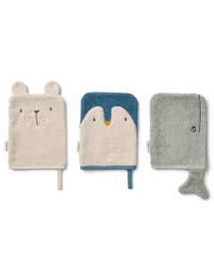 Lot de 3 gants de toilette Sylvestre