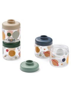 Lot de 4 boites à goûter empilable Dominique