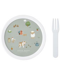 Boite à fruits avec fourchette 300 ml