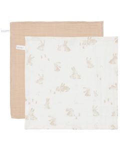 Lot de 2 débarbouillettes en mousseline