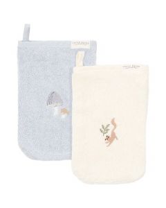 Lot de 2 gants de toilette en éponge