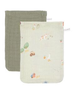 Lot de 2 gants de toilette mousseline