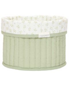 Petit panier de toilette rond réversible 20 x 15 cm