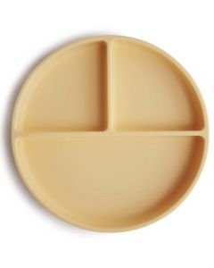 Assiette à compartiments en silicone avec ventouse