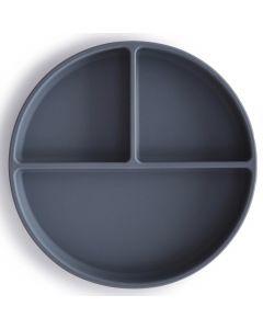 Assiette à compartiments en silicone avec ventouse
