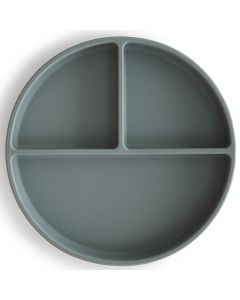 Assiette à compartiments en silicone avec ventouse