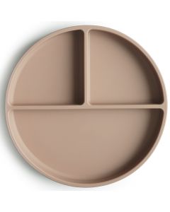 Assiette à compartiments en silicone avec ventouse