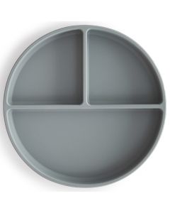 Assiette à compartiments en silicone avec ventouse