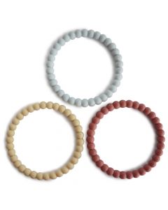 Bracelet de dentition avec perles en silicone - 3 pièces