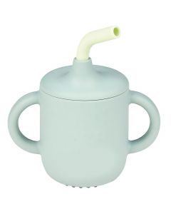 Gobelet en silicone avec paille