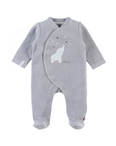 Pyjama velours gris (1m) - Anna & Milo