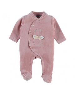 Pyjama velours Joy rose (3m) – Lina & Joy