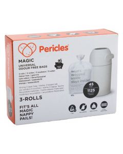 Lot de 3 recharges pour poubelle à couches Magic