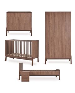 Chambre bébé Ashi : lit 60 x 120 cm + commode + armoire 2 portes + kit Junior