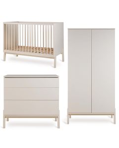 Chambre bébé Ashi : lit 60 x 120 cm + commode + armoire 2 portes