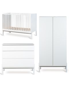 Chambre bébé Ashi : lit 60 x 120 cm + commode + armoire 2 portes