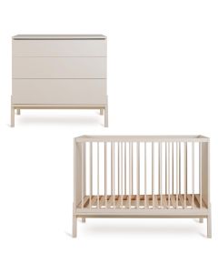 Chambre bébé Ashi : lit 60 x 120 cm + commode