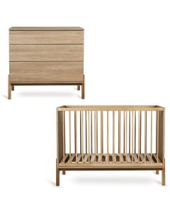 Chambre bébé Ashi : lit 60 x 120 cm + commode