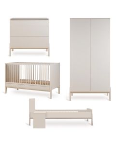 Chambre bébé Ashi : lit 70 x 140 cm + commode + armoire 2 portes + kit Junior