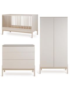 Chambre bébé Ashi : lit 70 x 140 cm + commode + armoire 2 portes