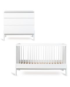 Chambre bébé Ashi : lit 70 x 140 cm + commode