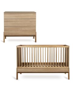 Chambre bébé Ashi : lit 70 x 140 cm + commode