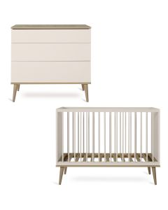 Chambre bébé Flow : lit 60 x 120 cm + commode