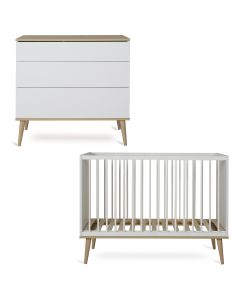 Chambre bébé Flow : lit 60 x 120 cm + commode