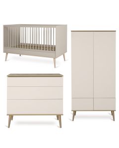Chambre bébé Flow : lit 70 x 140 cm + commode + armoire 2 portes