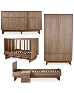 Chambre bébé Kyo : lit 70 x 120 cm + commode XL + armoire + kit Junior