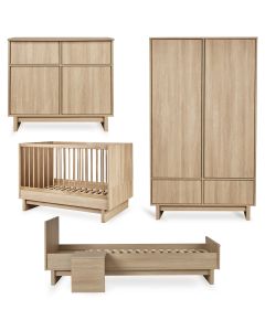 Chambre bébé Kyo : lit 70 x 120 cm + commode + armoire + kit Junior