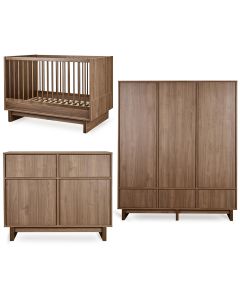 Chambre bébé Kyo : lit 70 x 120 cm + commode + armoire XL