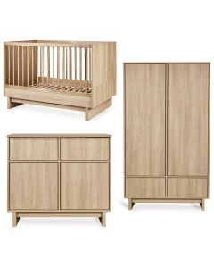 Chambre bébé Kyo : lit 70 x 120 cm + commode + armoire