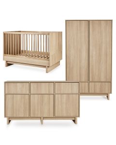 Chambre bébé Kyo : lit 70 x 120 cm + commode XL + armoire