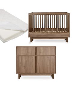 Chambre bébé Kyo : lit 70 x 120 cm + matelas + commode