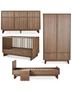 Chambre bébé Kyo : lit 70 x 140 cm + commode XL + armoire + kit Junior