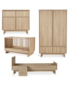 Chambre bébé Kyo : lit 70 x 140 cm + commode + armoire + kit Junior