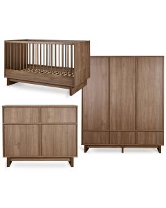 Chambre bébé Kyo : lit 70 x 140 cm + commode + armoire XL
