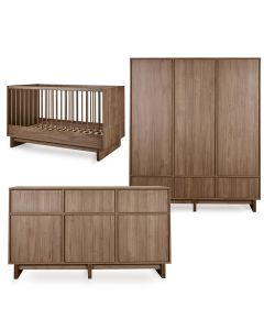Chambre bébé Kyo : lit 70 x 140 cm + commode XL + armoire XL