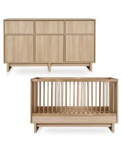 Chambre bébé Kyo : lit 70 x 140 cm + commode XL