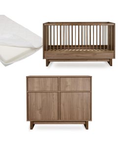 Chambre bébé Kyo : lit 70 x 140 cm + matelas + commode
