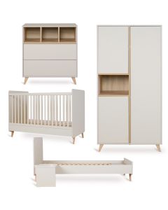 Chambre bébé Loft : lit 70 x 140 cm + commode + armoire 3 portes + kit Junior