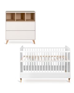 Chambre bébé Loft : lit 70 x 140 cm + commode