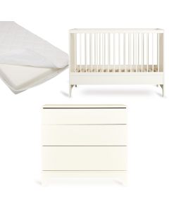 Chambre bébé Tsugi : lit 60 x 120 cm + matelas + commode
