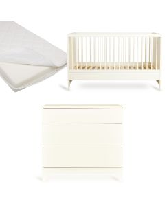 Chambre bébé Tsugi : lit 70 x 140 cm + matelas + commode
