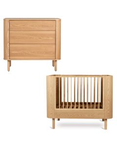 Chambre bébé Yume : lit 70 x 110 cm + commode 3 tiroirs