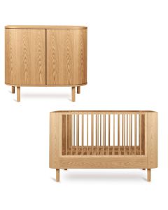 Chambre bébé Yume : lit 70 x 140 cm + commode