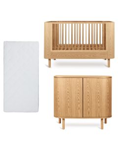 Chambre bébé Yume : lit 70 x 140 cm + matelas + commode