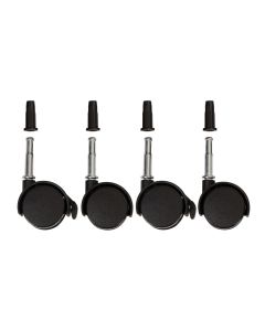 Set de 4 roulettes en PVC - diamètre 40 mm